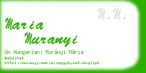 maria muranyi business card
